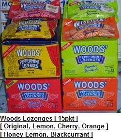 [ 6 Loz x 15pkts ] Woods Peppermint Lozenges [Original / Cherry / Honey Lemon / Orange / Lemon / Blackcurrant]