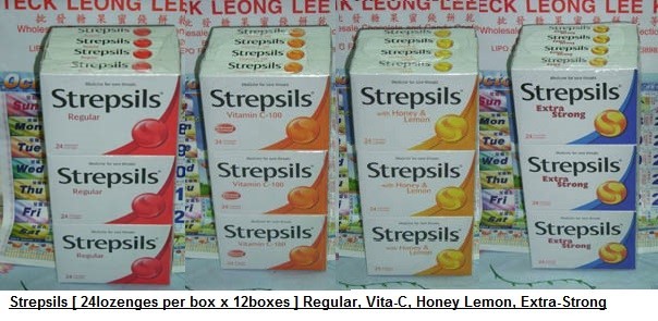 [ 24 Loz x 12boxes ] Strepsils [Honey Lemon / Regular / Vitamin C-100 / Extra-Strong Mint]