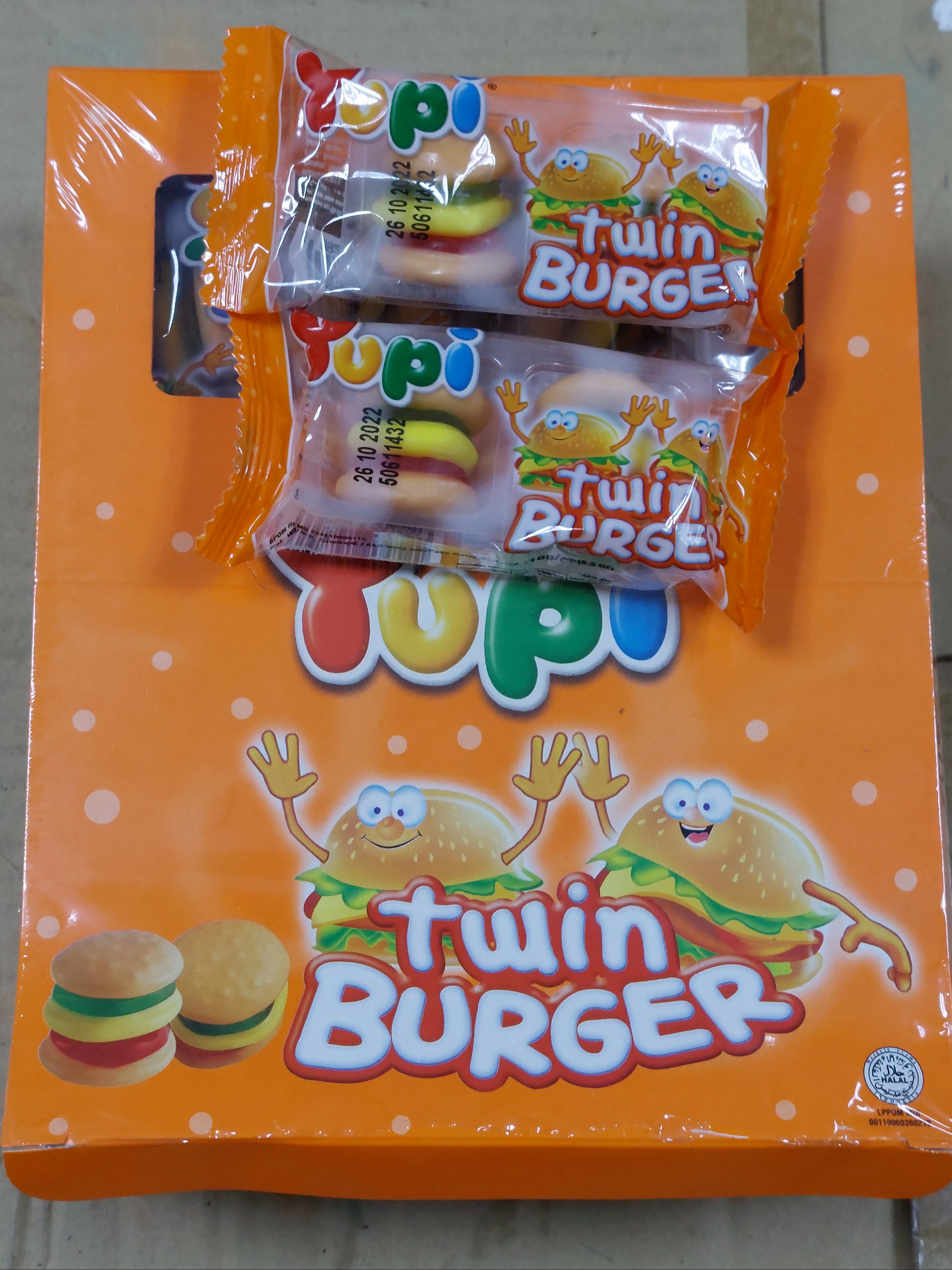 Yupi Twin Burger 16g x 24pcs