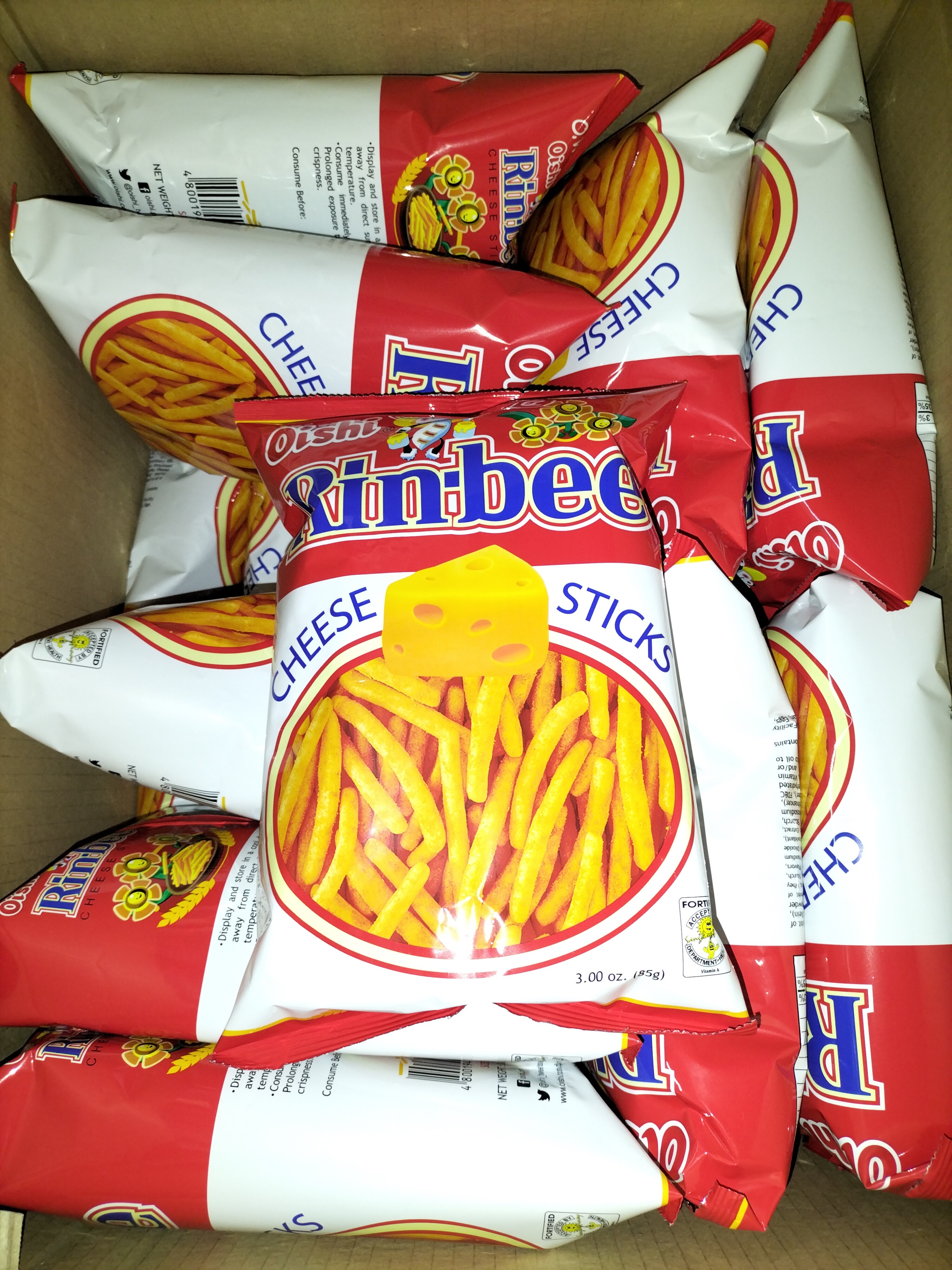 [ 85g x 10pkt ] Oishi Rinbee Cheese Sticks