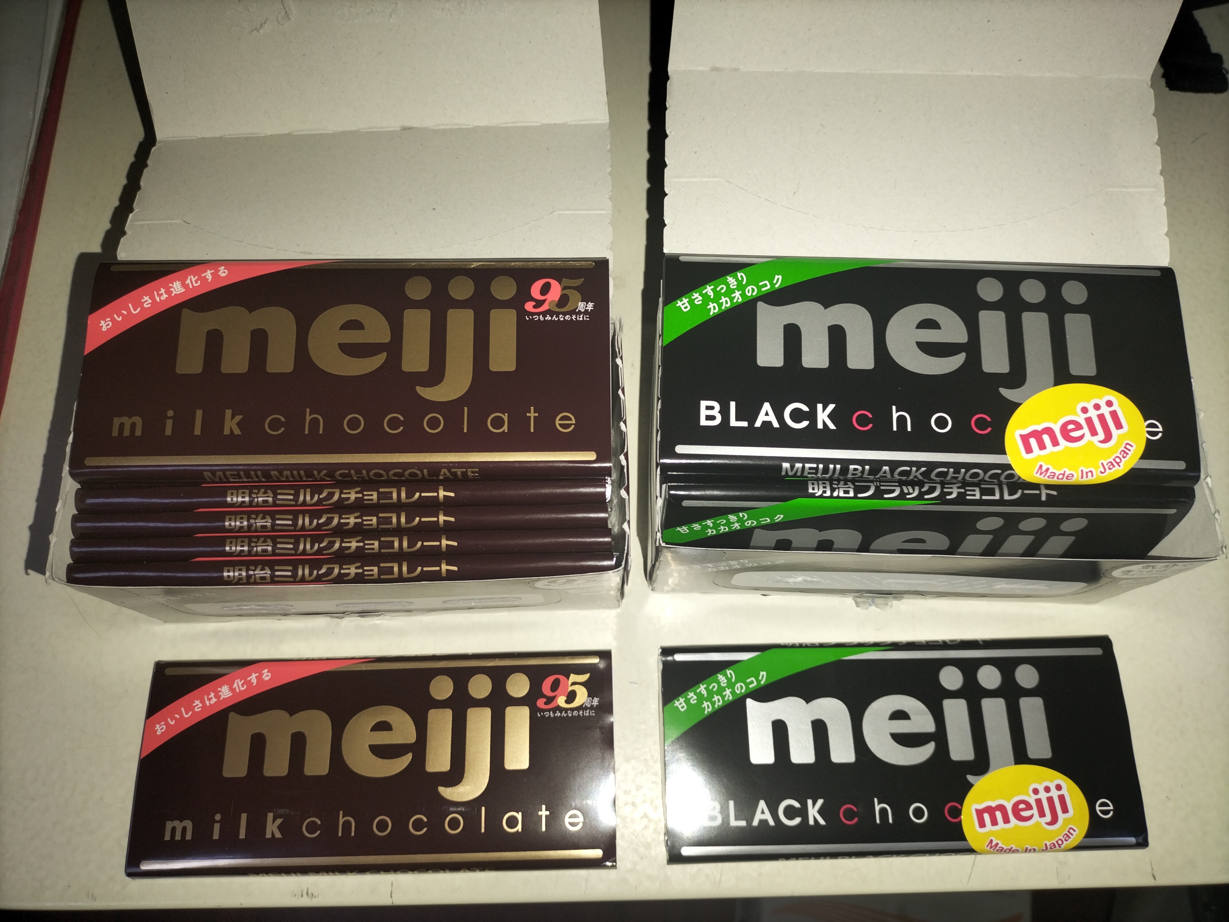 [ 50g x 10bars ] Meiji Milk / Black Chocolate