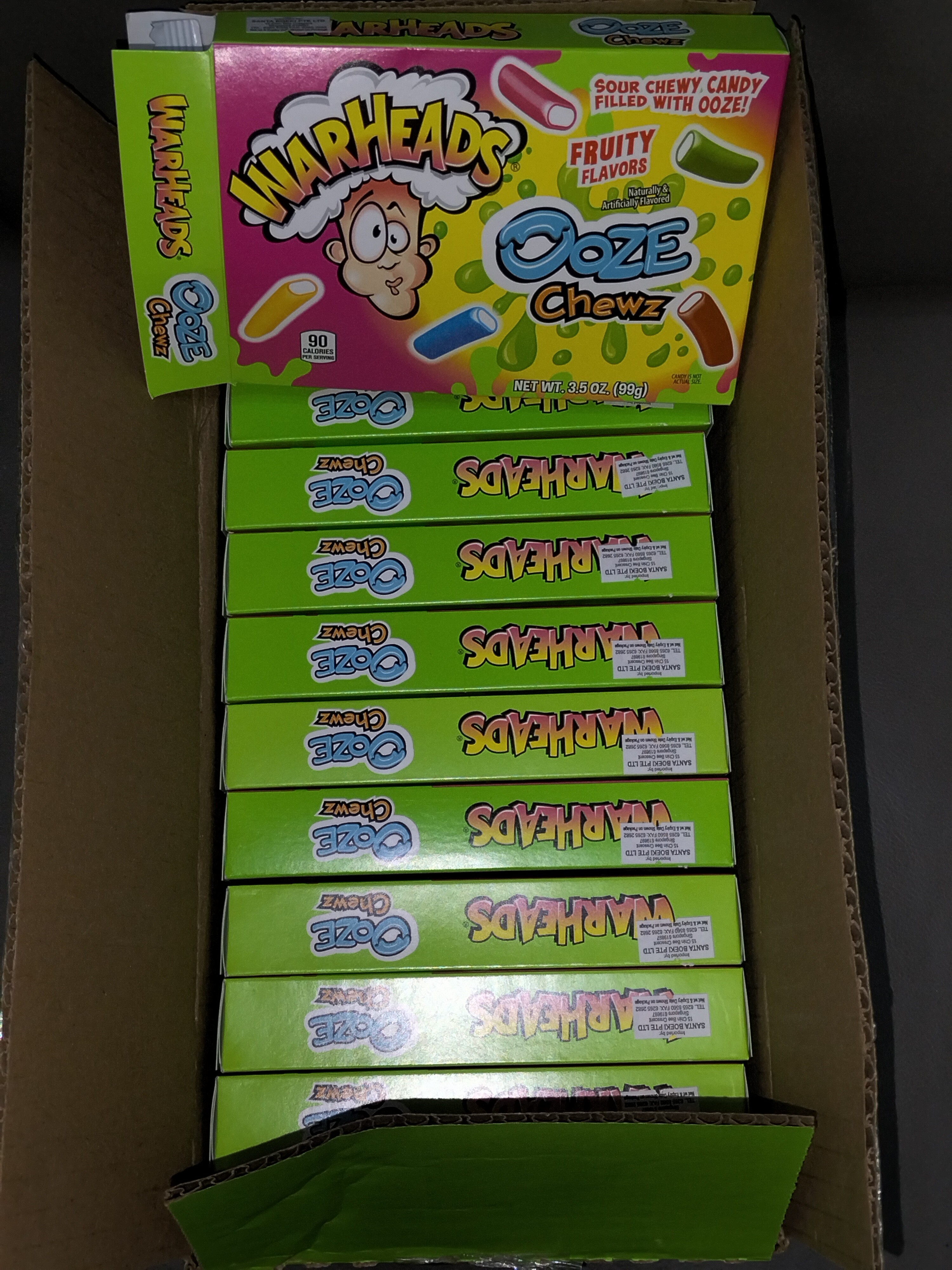 [ 99g x 12boxes ] Warheads Sour Ooze Chews