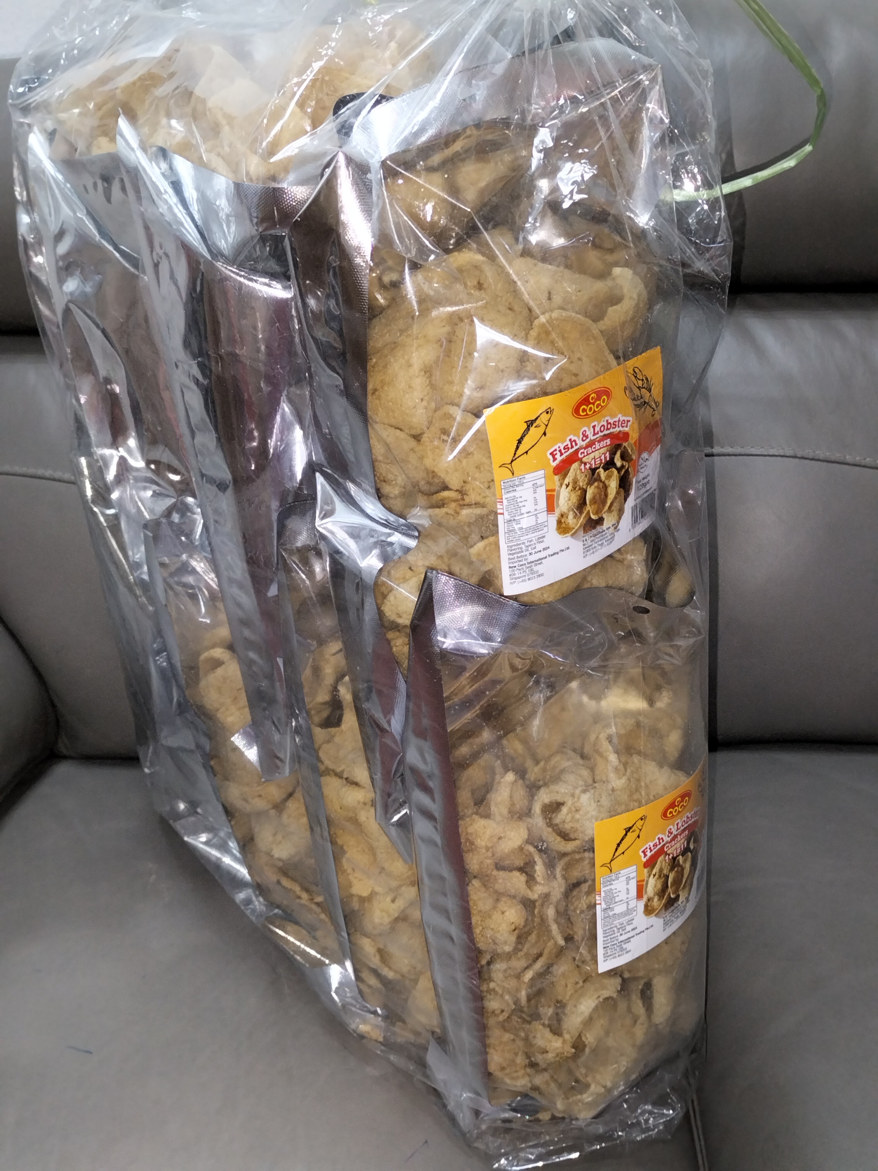 [ 120g x 10pkt ] Indonesia Fish & Lobster Crackers [ Halal ]